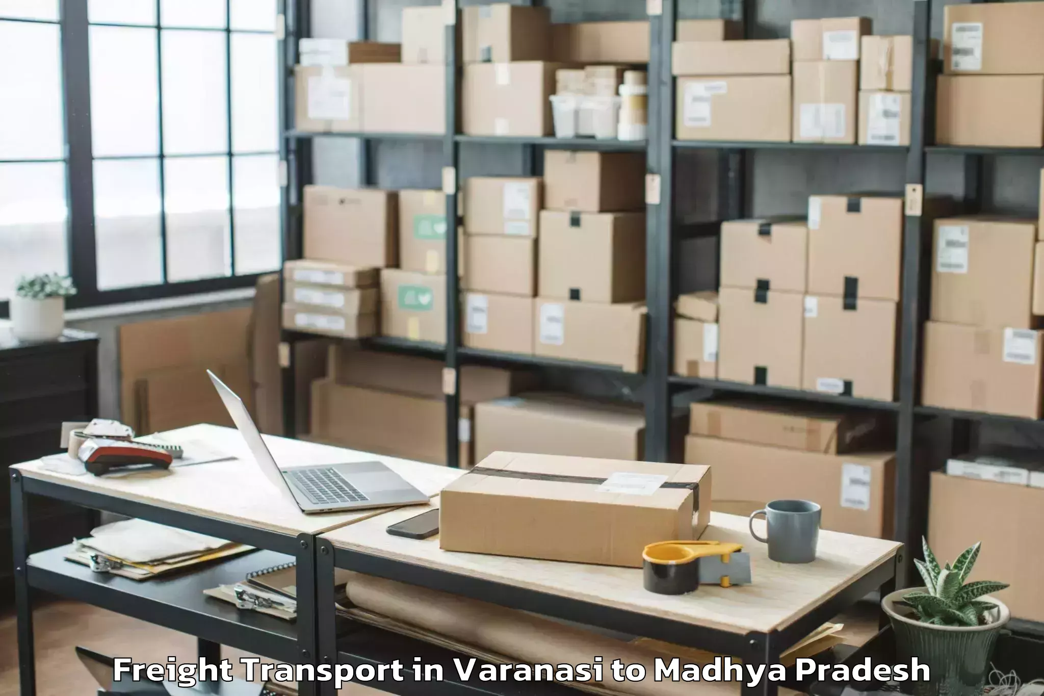 Comprehensive Varanasi to Rkdf University Bhopal Freight Transport